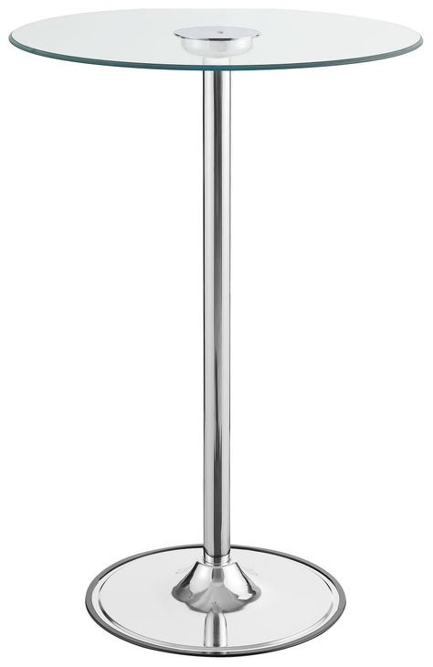 Thea Chrome And Clear LED Bar Table