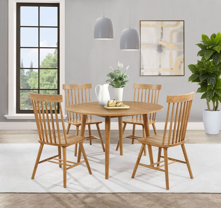 Andrews Light Ash Round Dining Room Set