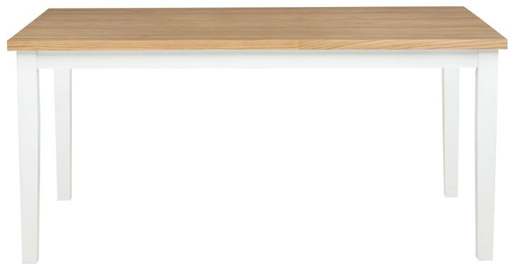 Andrews Light Ash and White 66" Rectangular Dining Table