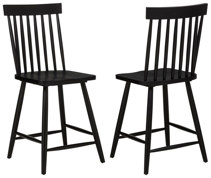 Andrews Black Counter Height Stool Set of 2