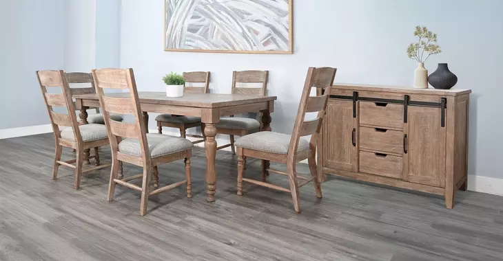 Sierra Beige Upholstered Dining Chair Set of 2