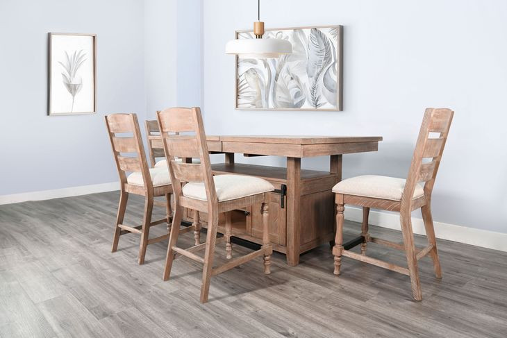 Sierra Amber Extendable Rectangular Counter Height Dining Room Set