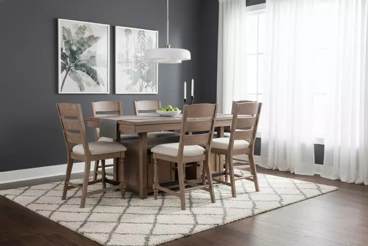 Sierra Amber 94" Extendable Rectangular Counter Height Dining Table