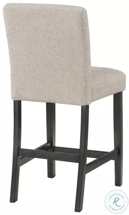Alba Beige Upholstered Counter Height Chair Set of 2 From