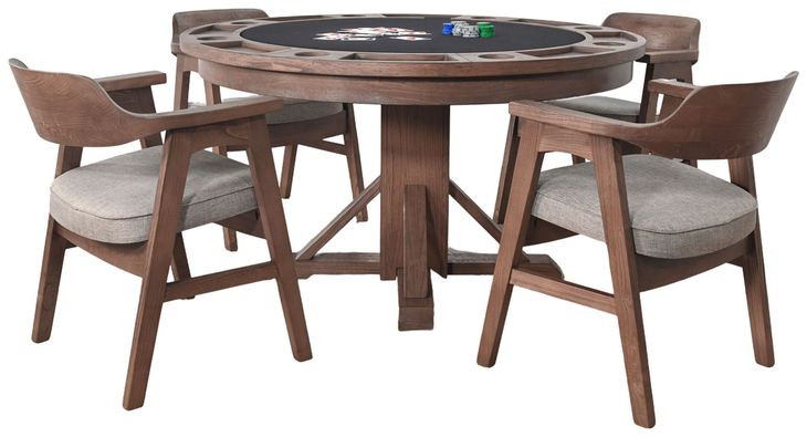 Cole Cinder 54" Round Dining Game Table Set