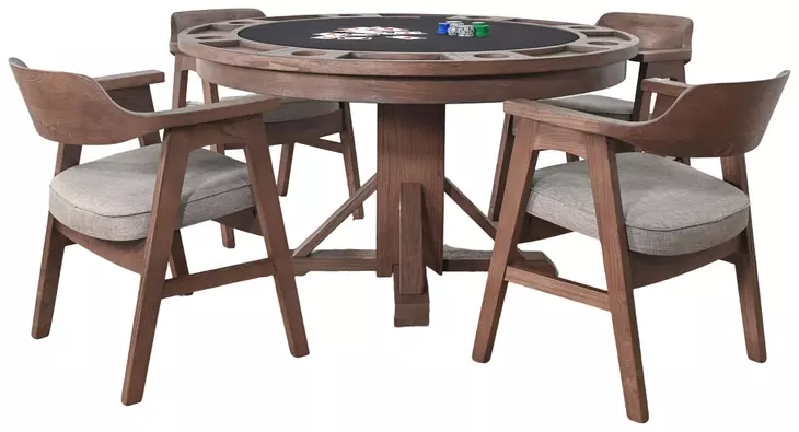 Cole Cinder 54" Round Dining Game Table Set