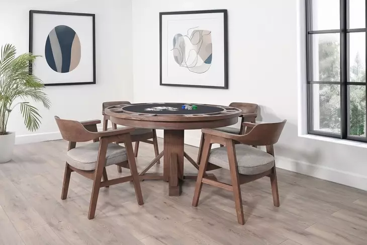 Cole Cinder 54" Round Dining Game Table Set