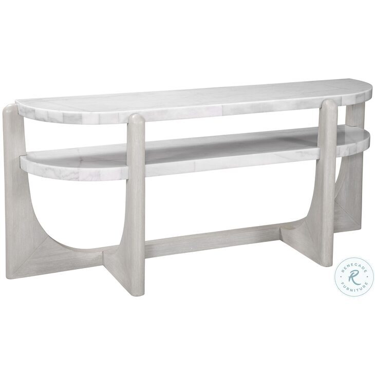 Gavin Driftwood And White Marble Console Table