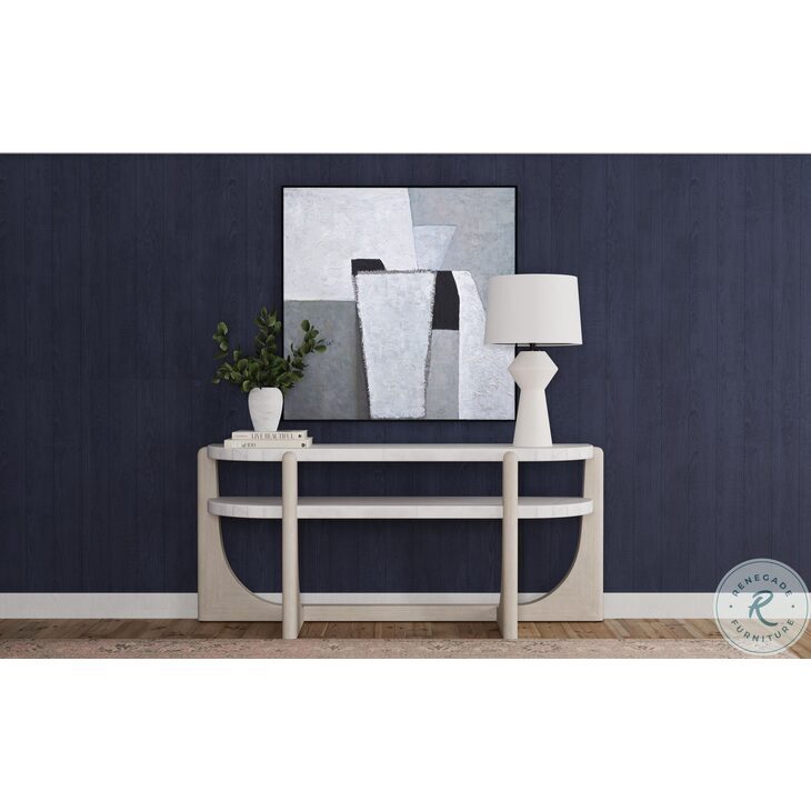 Gavin Driftwood And White Marble Console Table
