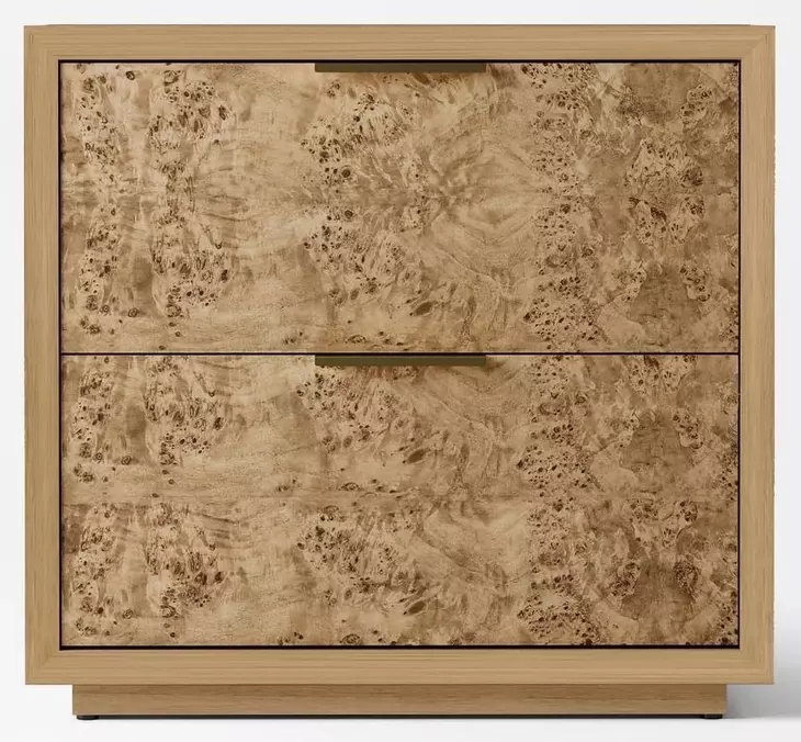 Milan Natural 2 Drawer Nightstand