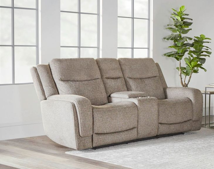 Perriton Frappe Zero Gravity 80" Power Reclining Console Loveseat With Heat And Massage