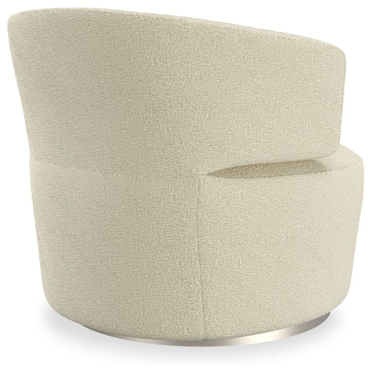 Olympia Oatmeal Performance Fabric Upholstered Swivel Accent Chair