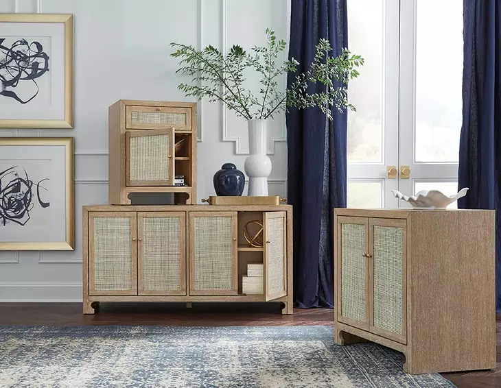 Ruth Cerused Oak Soft Close Accent Cabinet