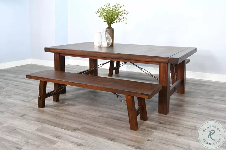 Villa Rosso Vintage Mocha 72" Dining Bench
