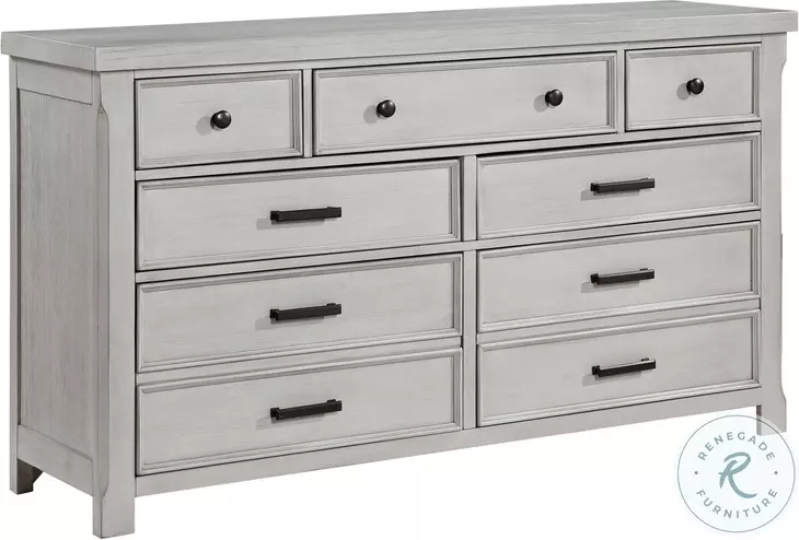 Willowbrook Light Gray 7 Drawer Dresser