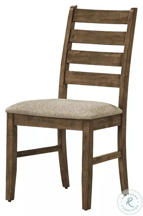 1342 Brown Fabric Dining Chair Set Of 2