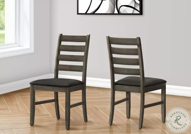 1347 Grey Fabric Dining Chair Set Of 2