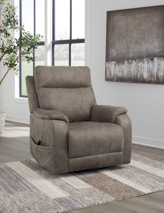 Crestmeade Fossil Power Lift Recliner with USB Charging and Heat Massage