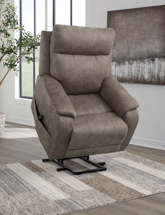 Crestmeade Fossil Power Lift Recliner with USB Charging and Heat Massage
