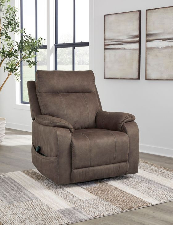 Crestmeade Espresso Power Lift Recliner with USB Charging and Heat Massage