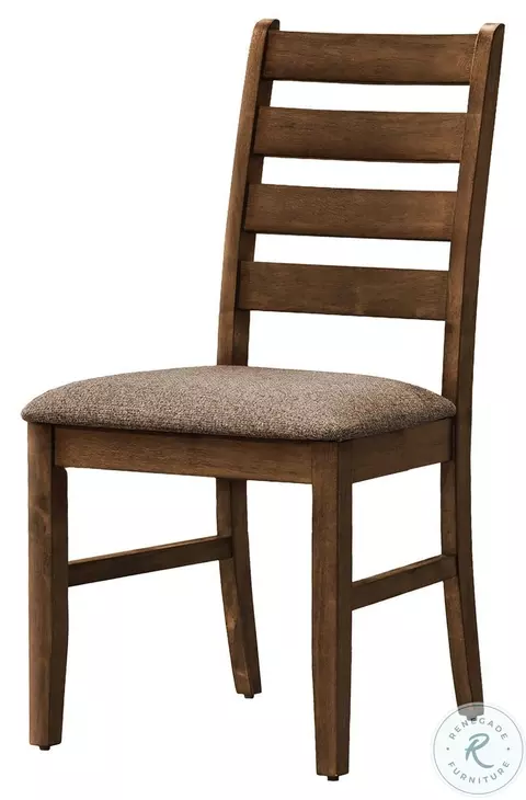 1355 Brown Fabric Dining Chair Set Of 2