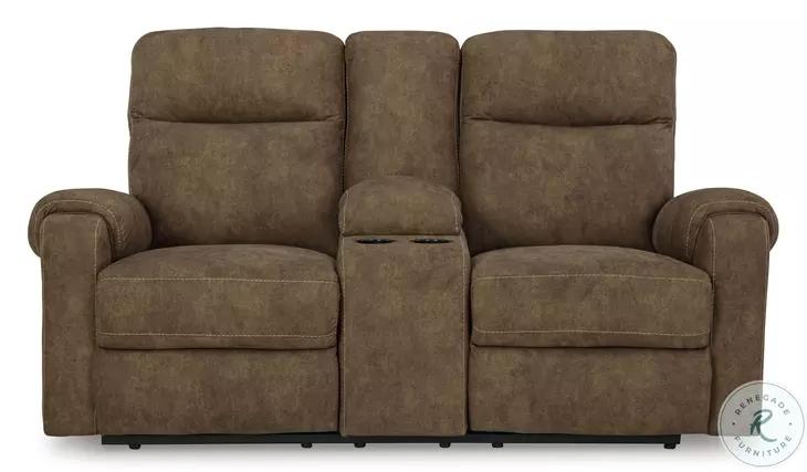 Edenwold Brindle Double Reclining Console Loveseat