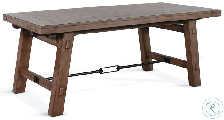 Velden Hollow Natural Wood 106" Extendable Rectangular Dining Table