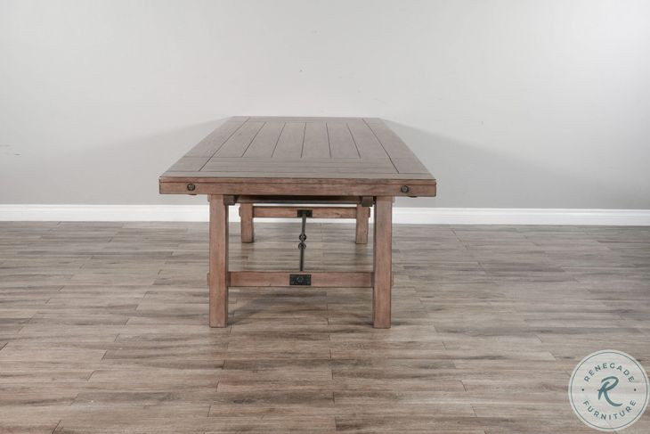Velden Hollow Natural Wood 106" Extendable Rectangular Dining Table