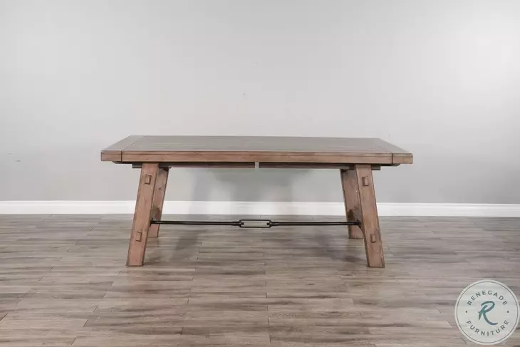 Velden Hollow Natural Wood 106" Extendable Rectangular Dining Table