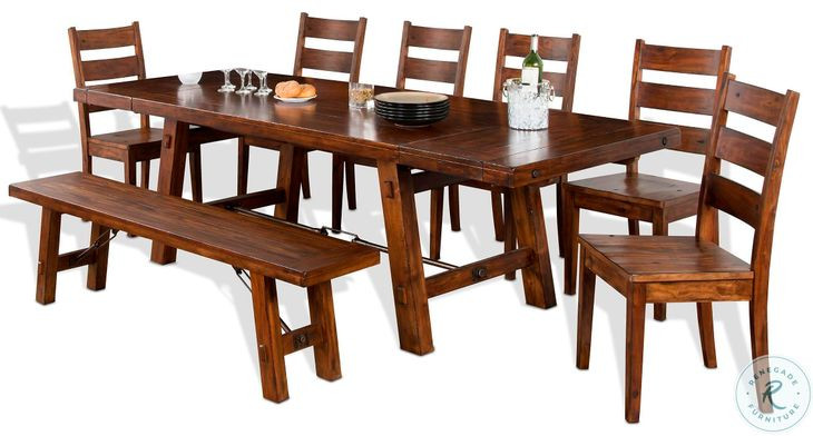 Villa Rosso Vintage Mocha 72" Dining Bench