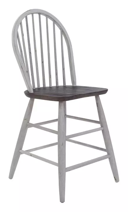 Harvest Grove White and Brown 5 Piece Gathering Dining Set