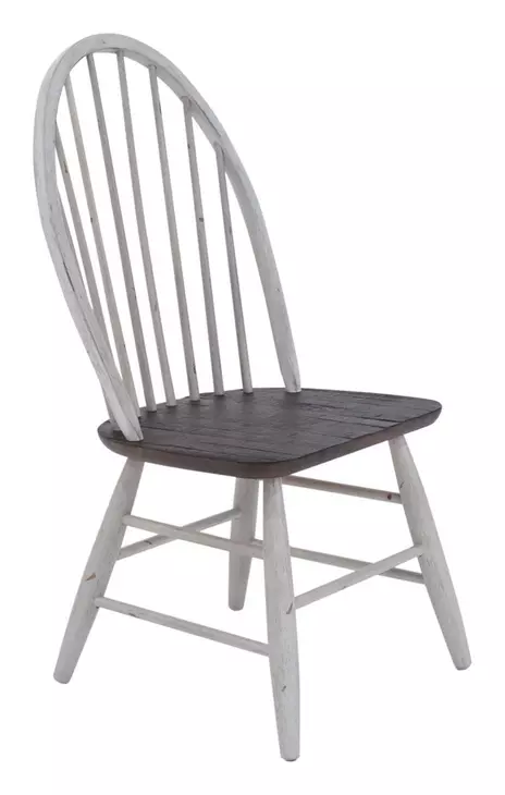 Harvest Grove White and Brown 7 Piece Trestle Base Dining Set