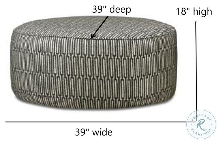 Ripple Lodge Ebony Cocktail Ottoman