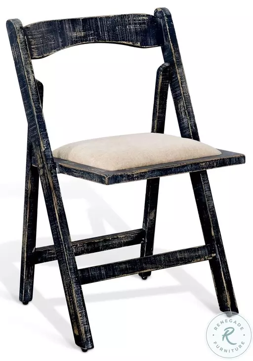 Hearthwood Haven Black Sand Folding Dining Chair Set of 2