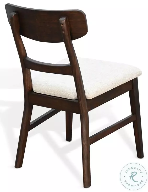 Rustic Refined Dark Brown Mid Century Wood Rectangular Dining Room Set