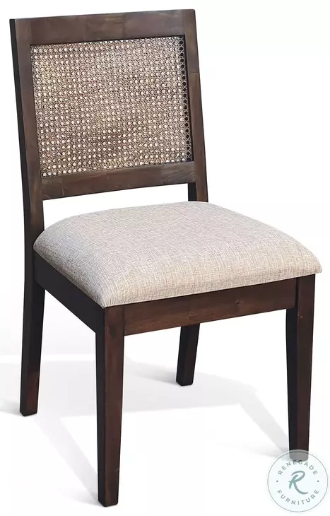 Maple Haze Coffee Bean Cane Back Dining Chair Set of 2