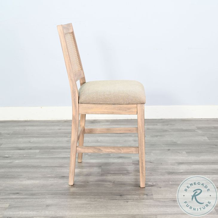 Sagewyn Wheat Cane Back Counter Height Stool Set of 2