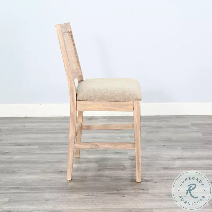 Sagewyn Wheat Cane Back Counter Height Stool Set of 2