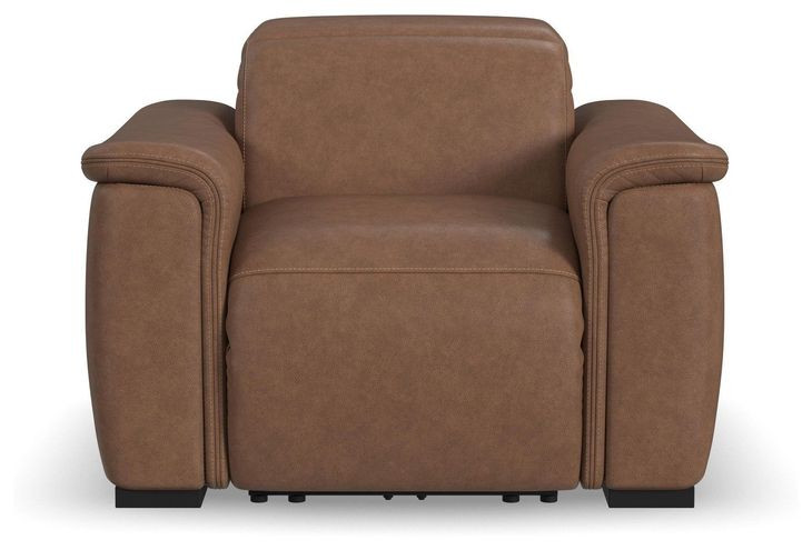 Camden Brown Leather Zero Gravity Power Recliner with Power Headrest and USB Charging