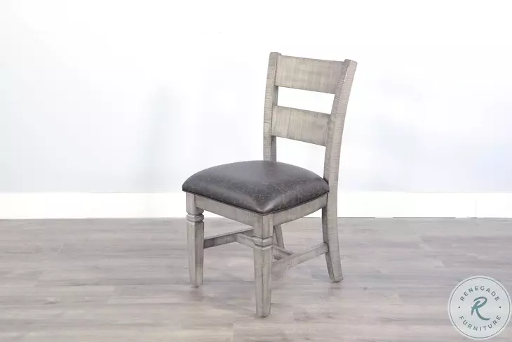 Ember Grace Tobacco Leaf and Alpine Gray Dining Chair Set of 2