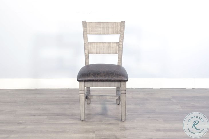 Ember Grace Tobacco Leaf and Alpine Gray Dining Chair Set of 2