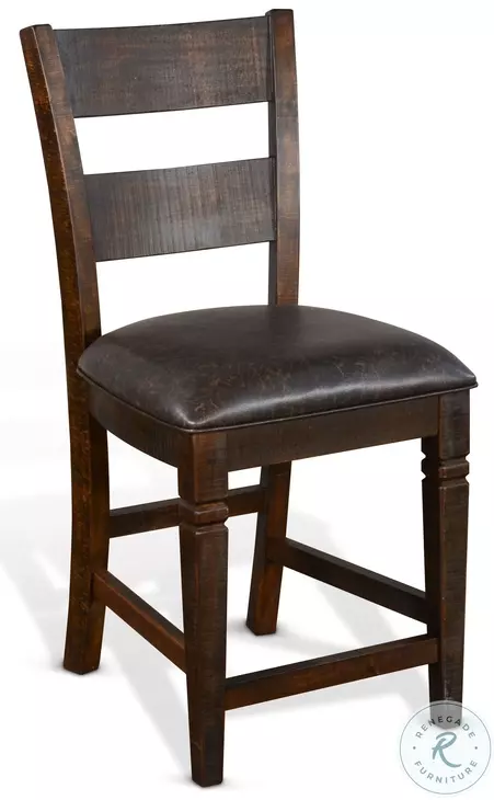 Sagewyn Dark Brown Round Counter Height Dining Room Set