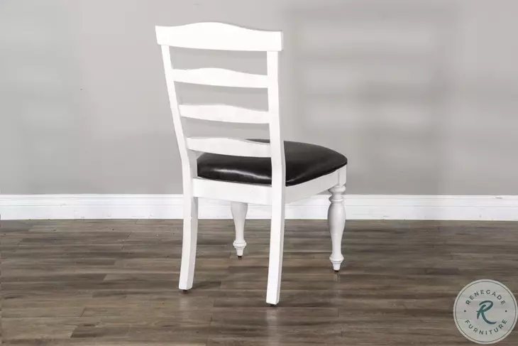 Willow Nest European Cottage House Ladderback Dining Chair Set of 2