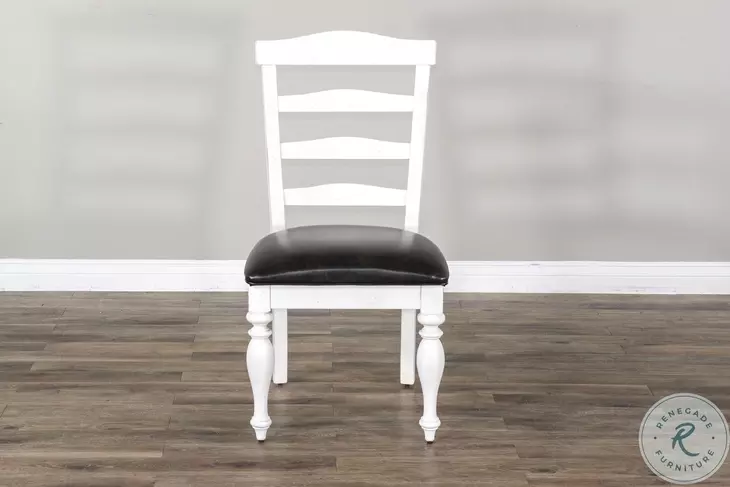 Willow Nest European Cottage House Ladderback Dining Chair Set of 2