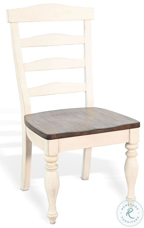 Elmwood Estate Marble White and Buckskin Dining Chair Set of 2