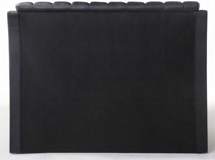 Ireland II Black King Upholstered Panel Bed