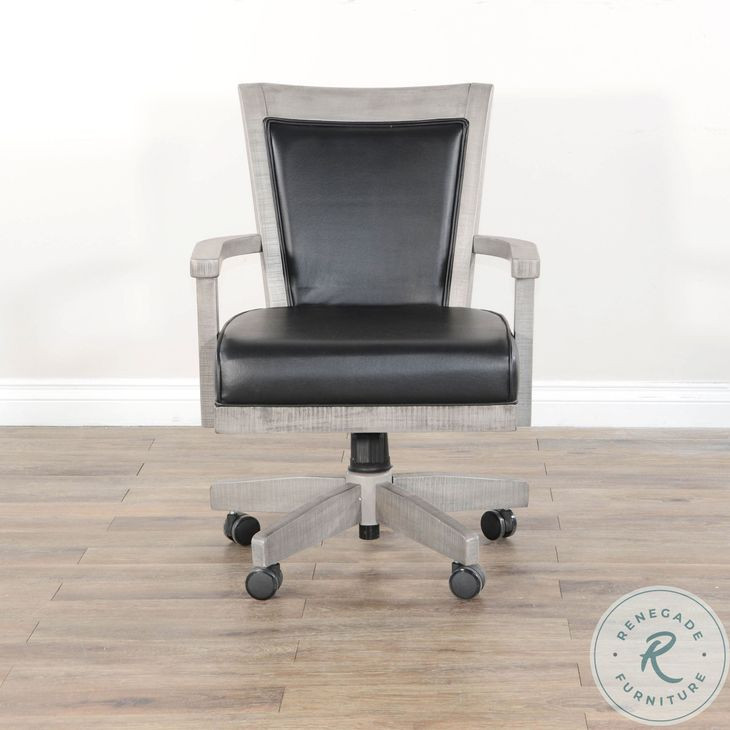Elmcrest Alpine Gray Game Chair with Casters