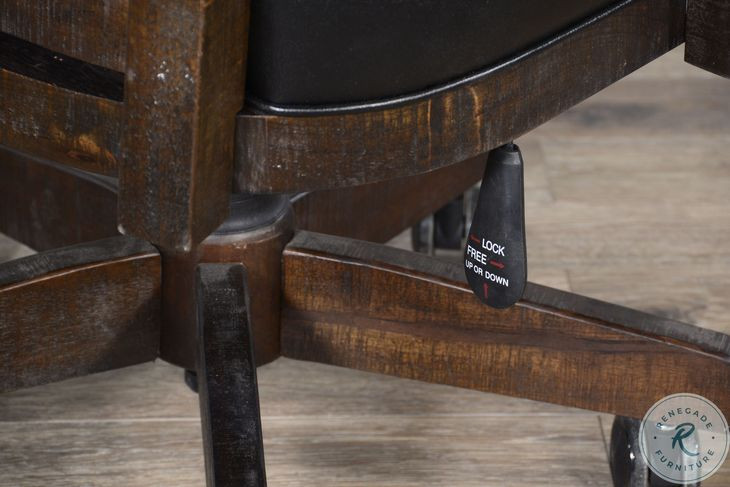 Havenstead Dark Brown 5 Piece Reversible Game and Dining Poker Table Set