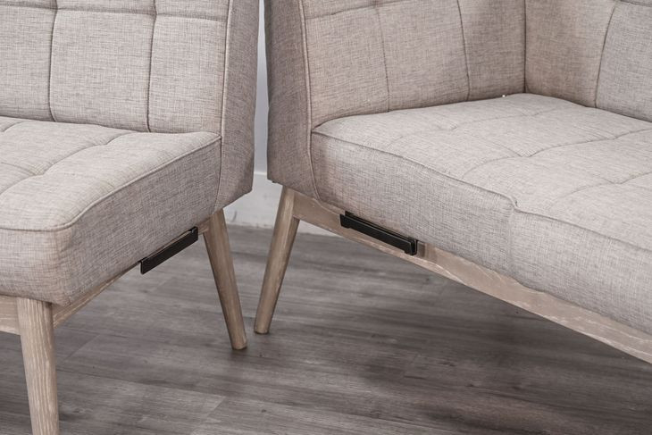 Mia Wheat Upholstered Corner Dining Bench