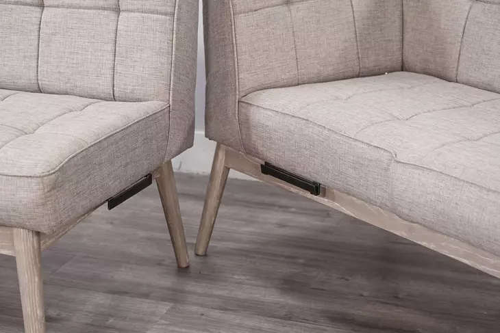 Mia Wheat Upholstered Corner Dining Bench